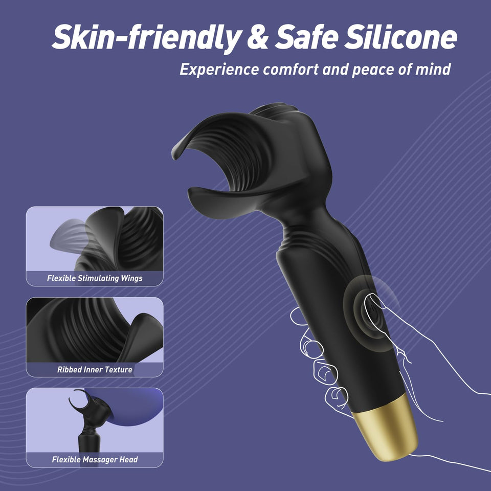 Tracy's Dog Sex Toys for Men and Couple, Powerful Penis Vibrator Male Masturbator Adult Toys, 2 in 1 Male Sex Toy Stroker for Gl