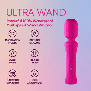 Femme Funn Ultra Wand Wand Vibrator. The Soft Premium Silicone, Flexible Head, And Comfortable Handle. Enjoy The Targeted Sensat