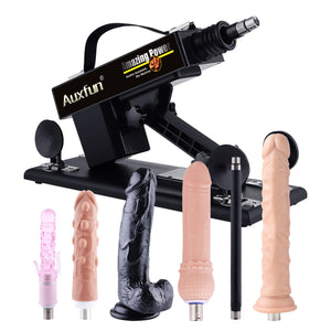 AUXFUN Sex Machine Love Machine Consoladores,Dildos Machine Adult Toys with 6 Accessories,Couples Sex Toys Jugetes Sexuales with