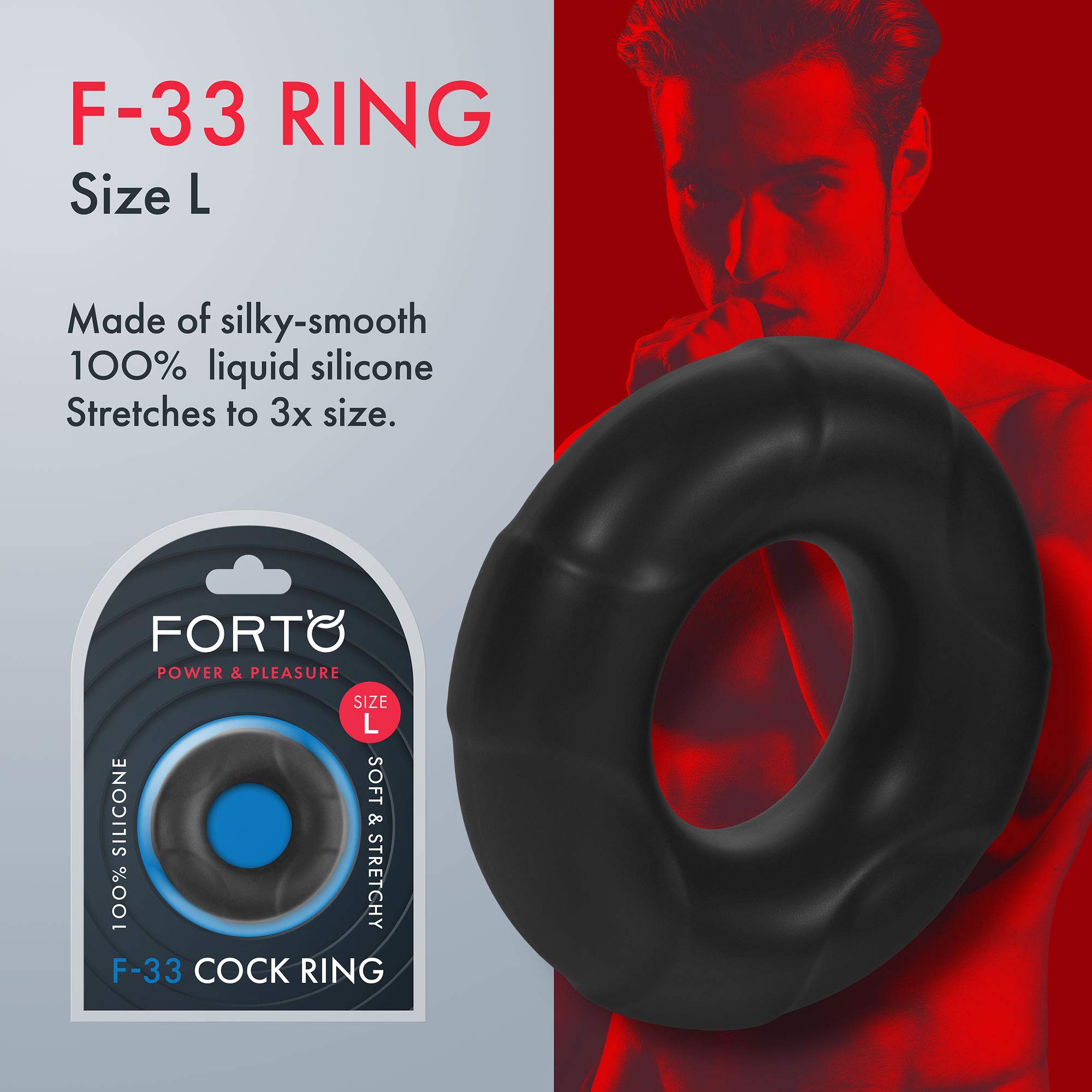 Forto F-33: 25mm Liquid Sil C-Ring Lg Bk