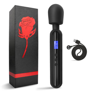 Vibrator Wand Sex Toy Cordless Wand Massager for Women Clitoral Stimulation, Wand Vibrator G Spot Vibrating Wand for her with LC