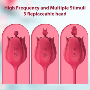 Sex Rose Toys Clitoral Vibrators - MOMONII Adult Toy 3 in 1 G Spot Vibrator Dildo with 10 Thrusting Vibrating +10 High-Frequency