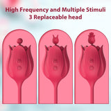 Sex Rose Toys Clitoral Vibrators - MOMONII Adult Toy 3 in 1 G Spot Vibrator Dildo with 10 Thrusting Vibrating +10 High-Frequency