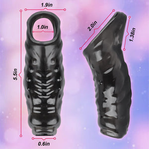 Penis Sleeve, Cock Sleeve Realistic Adult Male Sex Toys for Men Penis Extender,Ultra-Soft Silicone Penis Enlarger for Couples Se