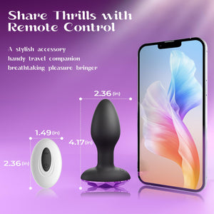 Anal Plug Adult Sex Toy with 10 Rotating & Vibration Settings, Couple Sex Toys Anal Vibrator, Vibrating Butt Plug Sex Toys for M