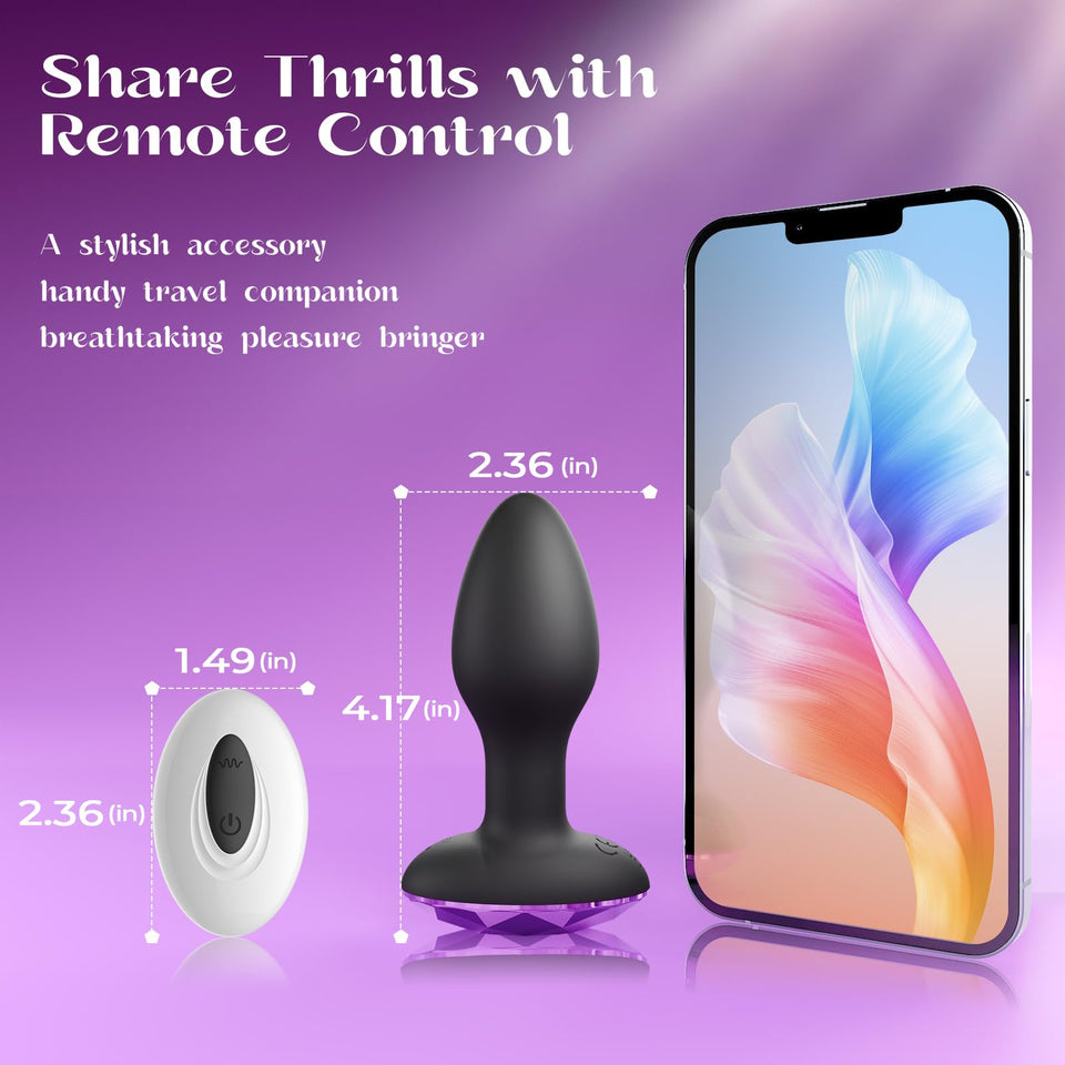 Anal Plug Adult Sex Toy with 10 Rotating & Vibration Settings, Couple Sex Toys Anal Vibrator, Vibrating Butt Plug Sex Toys for M