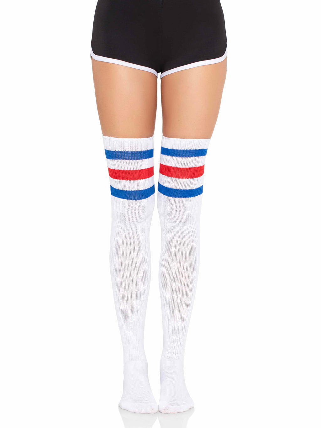 3 Stripes Athletic Ribbed Thigh Highs