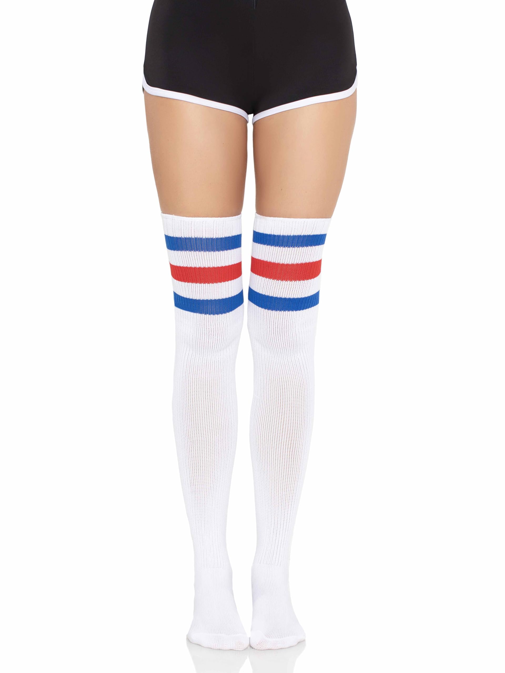 3 Stripes Athletic Ribbed Thigh Highs