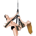 RZY Adult Sex Swing Set-360? Spinning Trapeze Fluffy Liner Super Soft Swing Kit Indoor Ceiling Swing with Steel Triangle and Spr