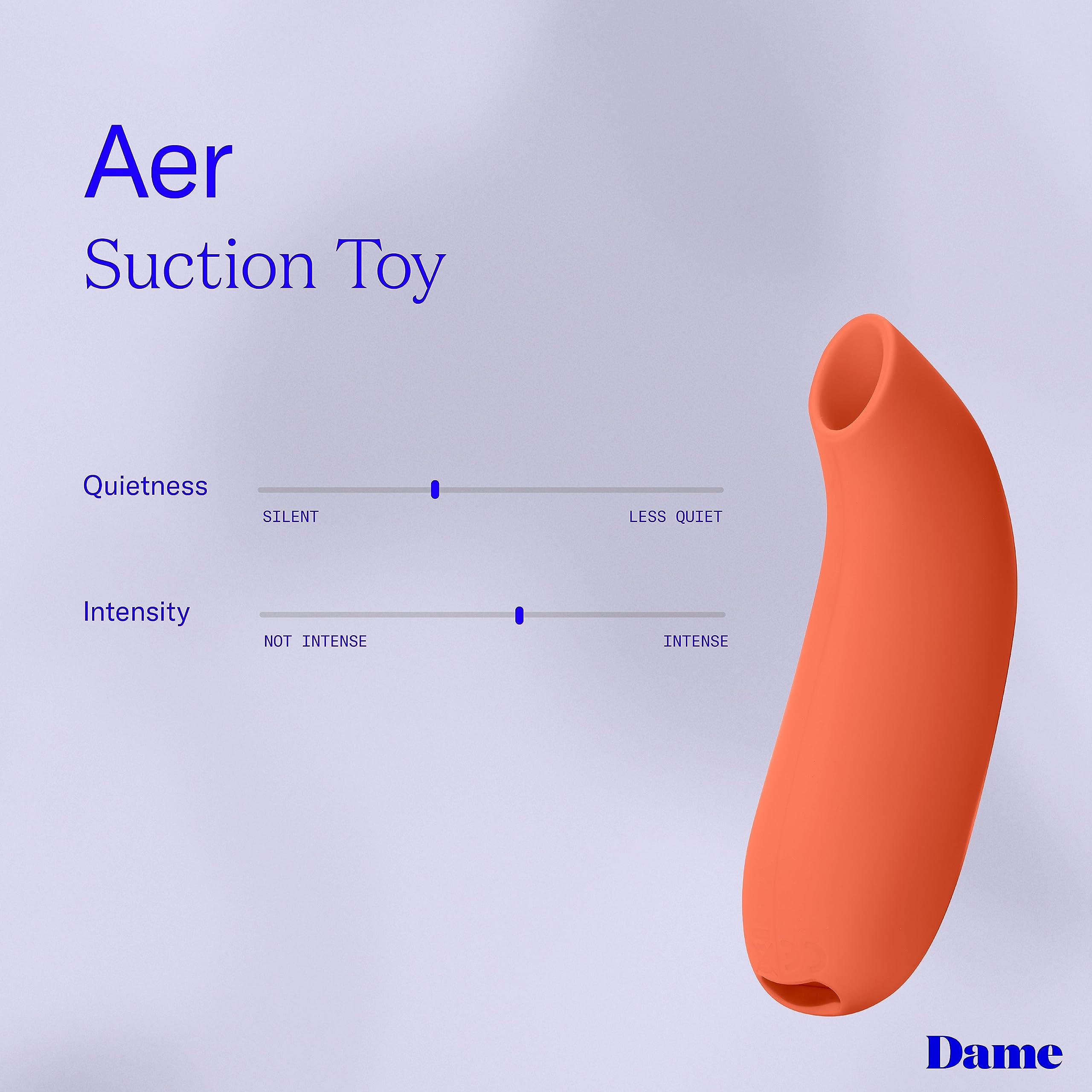 Dame Products Aer Suction Massager For Women - 5 Intensity Levels, 5 Pattern Modes - Soft Seal Of Suction With Pulses Of Air Rel