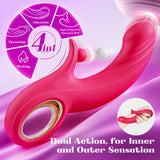 Toendi Thrusting Vibrator Rabbit Vibrators for Women - G Spot Vibrator Clitoral Sex Toys with 10 Vibrating 7 Thrust Modes & Heat