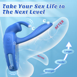 Penis Extender with G Spot Clitoris Stimulator Sex Toy for Men Male Vibrator, Adult Toys Penis Ring Cock Sleeve for Couples Man