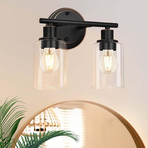 2-Light Oil Rubbed Bronze Vanity Light For Bathroom