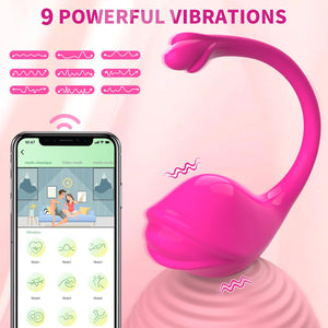 Remote Control Vibrator with App Couple Sex Toys - Wearable G Spot Female Vibrator for Vagina Anal Clitoris Stimulator, 9 Vibrat