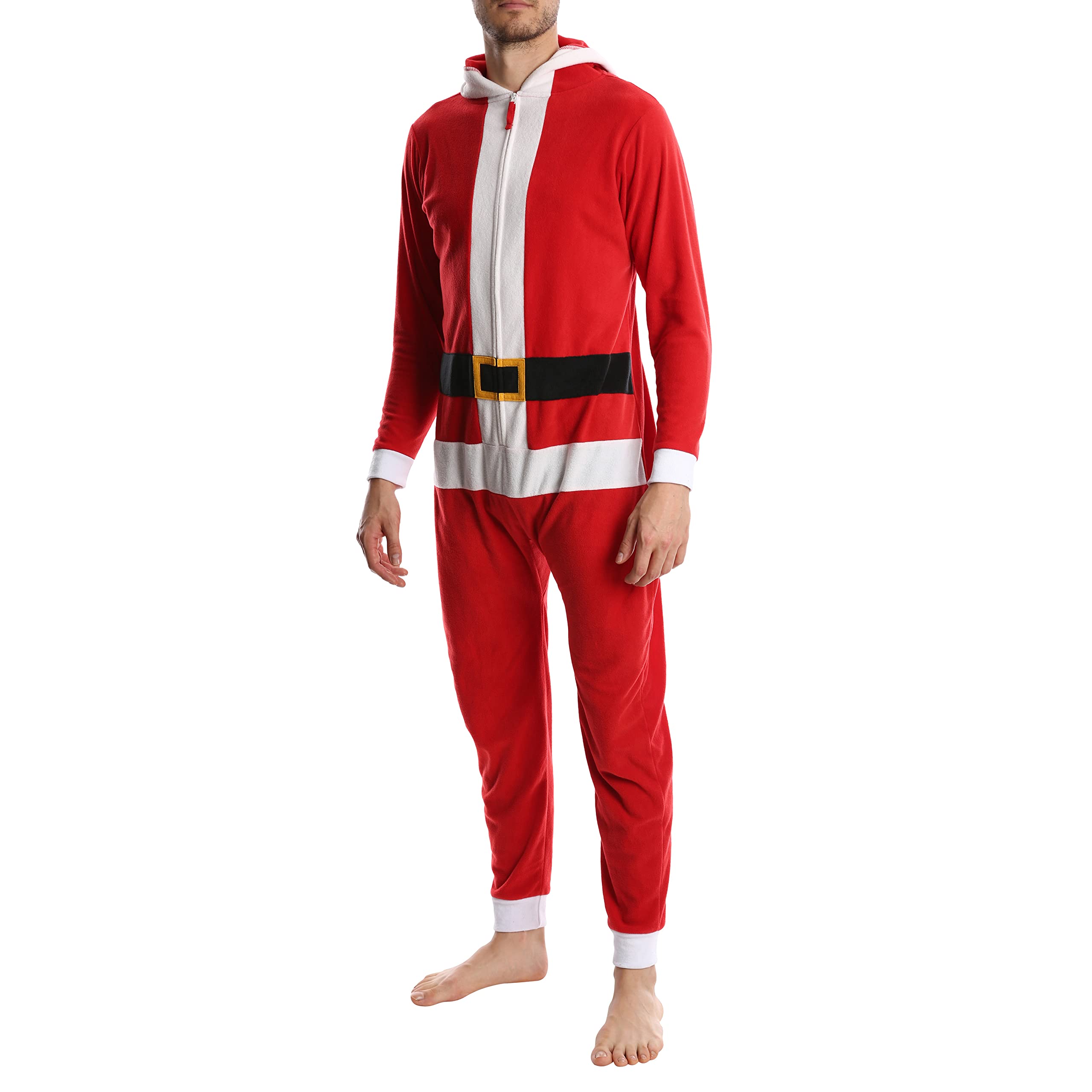 SLEEPHERO Adult Onesies for Men Costume Halloween Pajama Pajamas Santa Clause Large