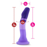 Blush Novelties, Avant D2 Purple Rain, Ultrasilk Smooth Soft Purio Liquid Silicone Dildo 7.5'' Long 1.5'' Wide, G Spot, Pspot Pl