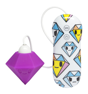 (D) Tokidoki 7 Function Silic Purple Diamond Clitoral Vibrator (Net)
