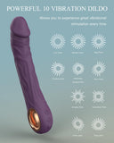 Nosakki Realistic Vibrator Dildo for Women Men, Sex Toys Clitoris G Spot Anal Stimulator with 10 Powerful Vibration Mode, Finger