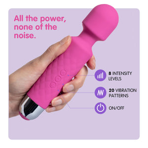 Oliver James Vibrator Wand for Women (Small) | Quiet Vibrating Dildo with 20 Patterns and 8 Speeds for Sexual Pleasure | Adult S