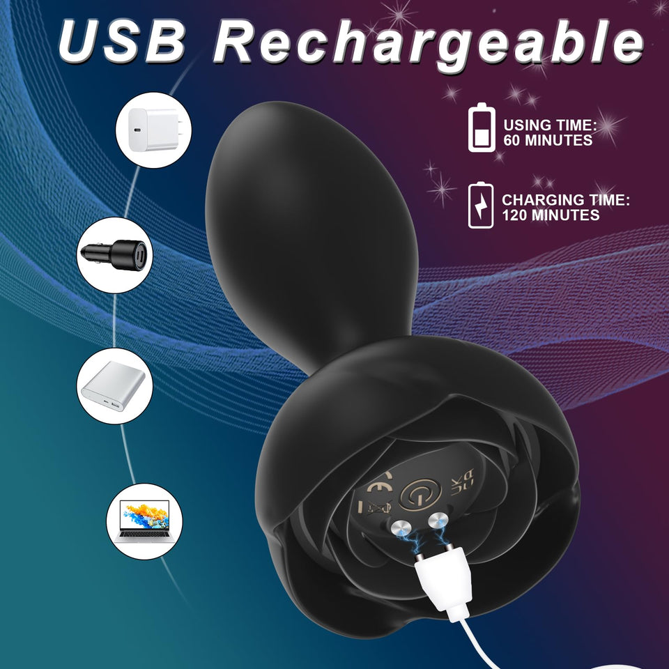 Vibrating Anal Plug Sex Toys-Vibrating Butt Plug with 11 Frequency, Anal Vibrators for Prostate Massager Remote Control Vibratin