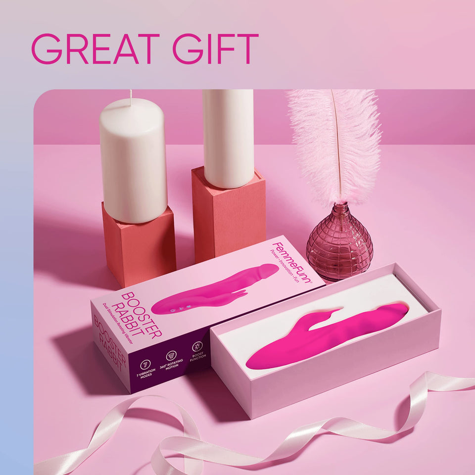 Femme Funn Booster Rotating Rabbit Vibrator  Waterproof Usb Rechargeable Vibrator 7 Speeds  360 Degree Rotation  Clitoral Sti