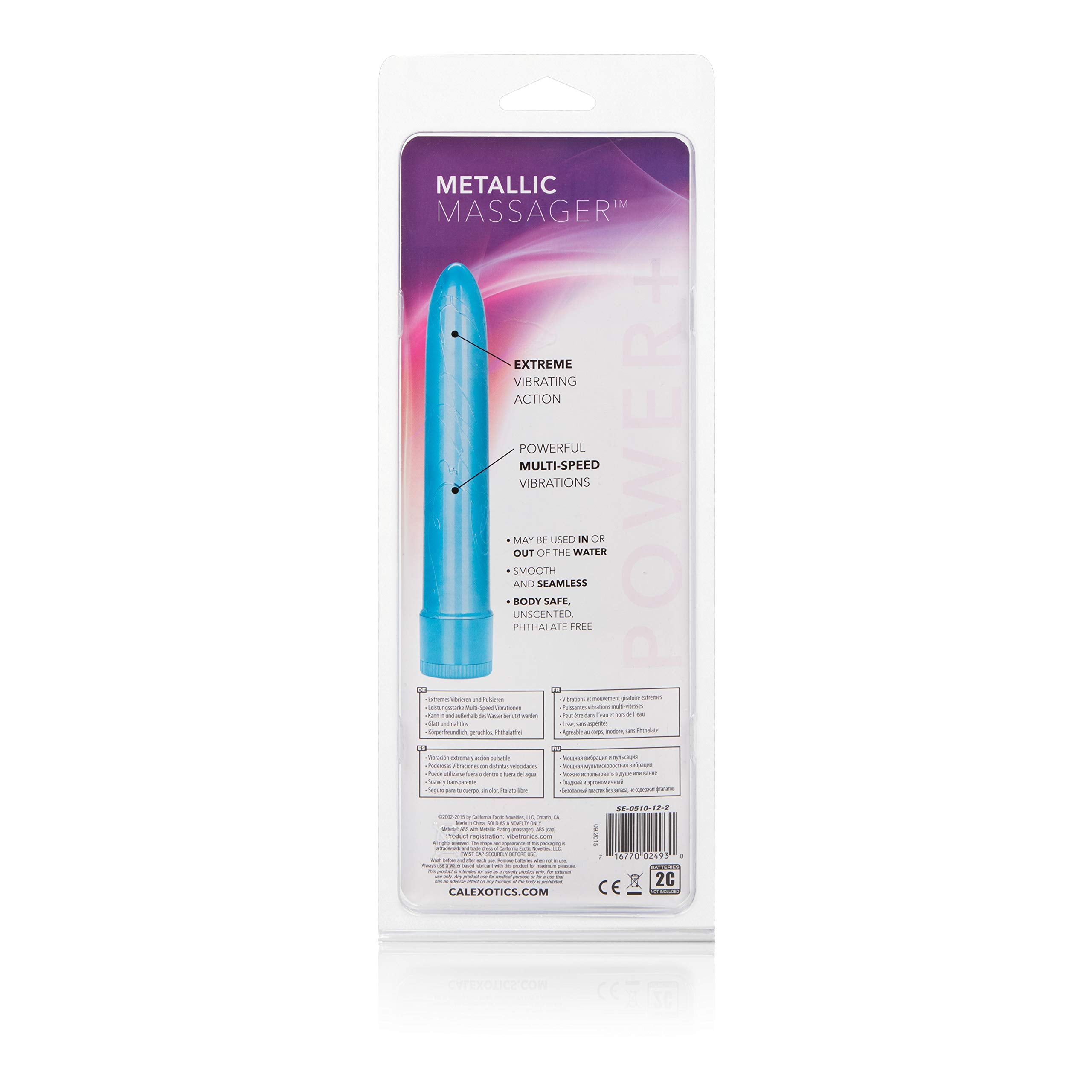 California Exotic Novelties Metallic Massager 6.5In Blue