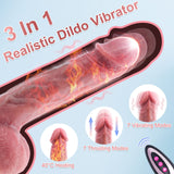 Adult Sex Toys Realistic Dildos - Adult Toys Thrusting Dildo Vibrator with Vibrating & Heating, Sex Toys Soft Silicone Anal Dild