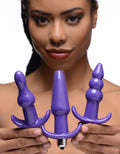 Frisky Thrill Trio Anal Plug Set Purple
