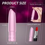 Bullet Vibrator Sex Toys All Silicone Rechargeable Vibrator with 10 Powerful Vibration & Quiet Modes,Waterproof Nipple G-spot St