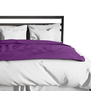 Liberator Decor Fascinator Throw  Moisture Proof Sensual Blanket  Aubergine Microvelvet  72x54 Inch Pack of 1