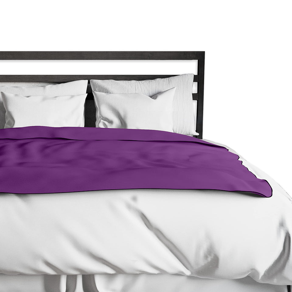 Liberator Decor Fascinator Throw  Moisture Proof Sensual Blanket  Aubergine Microvelvet  72x54 Inch Pack of 1