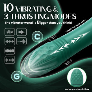 Adult Vibrator Sex Toy 4 in 1 Updated Adult Toy Female Sex Toys with 3 Sucking & 7 Licking and 10 Vibrating & 3 Thrusting Dildo,