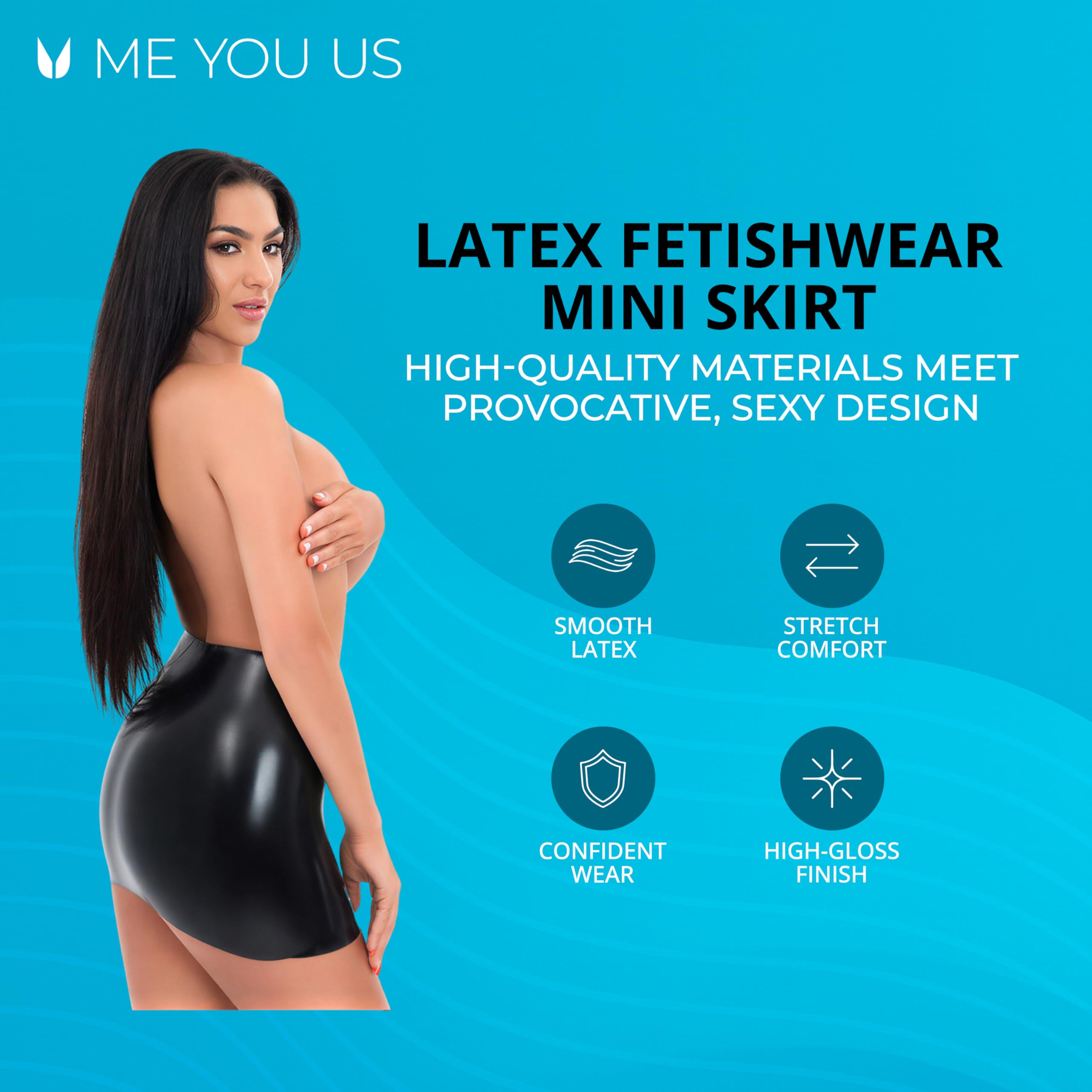 Me You Us Latex Mini Skirt Small