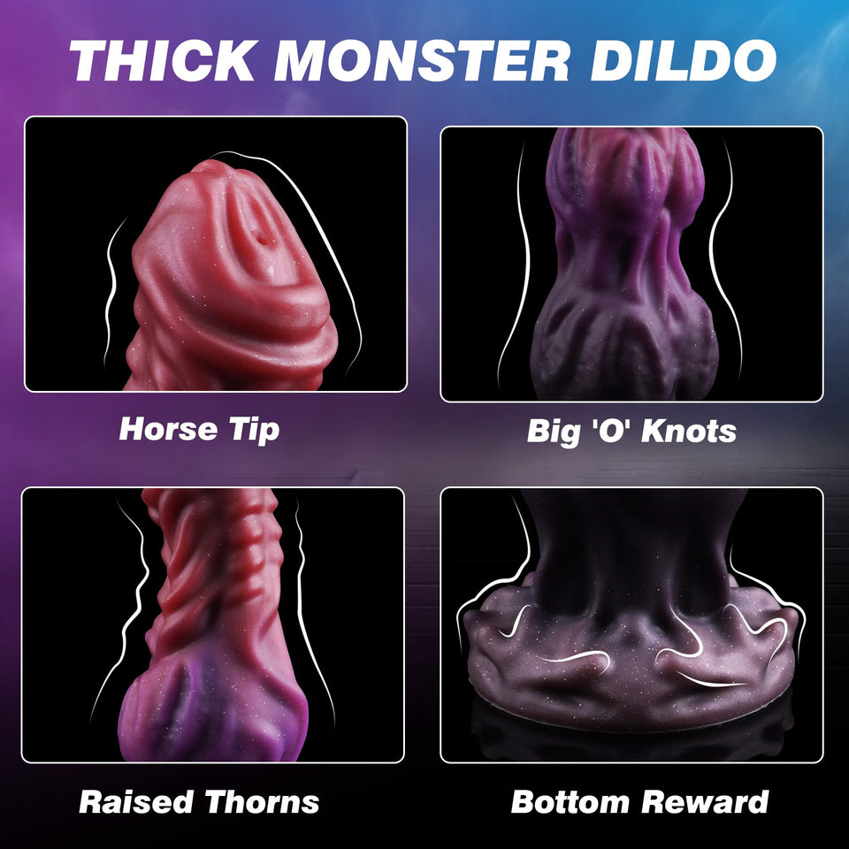7.87 '' Alien Dildo Monster Animal Dildo Fantasy Wolf Dildo with Strong Suction Cup, Fat Dildo Strap on Compatible Women Sex Toy