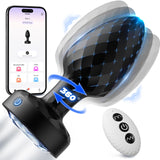 360 Tornado Swiveling Light Up Butt Plug - Powerful Vibrating Butt Plug Woman Adult Sex Toys App Remote Control with 8 Vibration