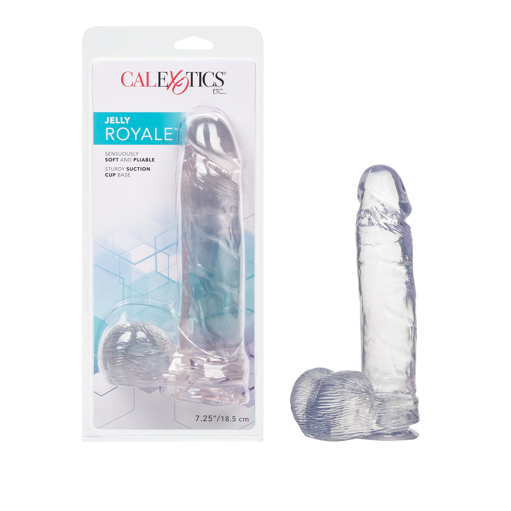 Calexotics Jelly Dong With Suction, Clear, 8''