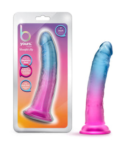 Blush Novelties B Yours Beautiful Sky - 7 Inch Length 1.5 Inches Width Realistic Feel Dildo - Sturdy Suction Cup Base And Harnes