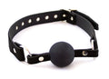 Rouge Garments Adult Leather Ball Gag, Black