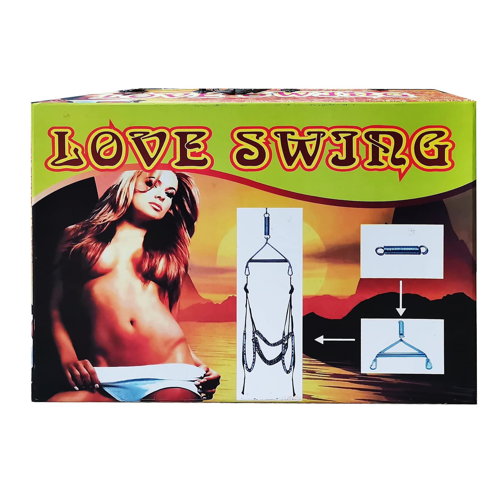 RZY Adult Sex Swing Set-360? Spinning Trapeze Fluffy Liner Super Soft Swing Kit Indoor Ceiling Swing with Steel Triangle and Spr