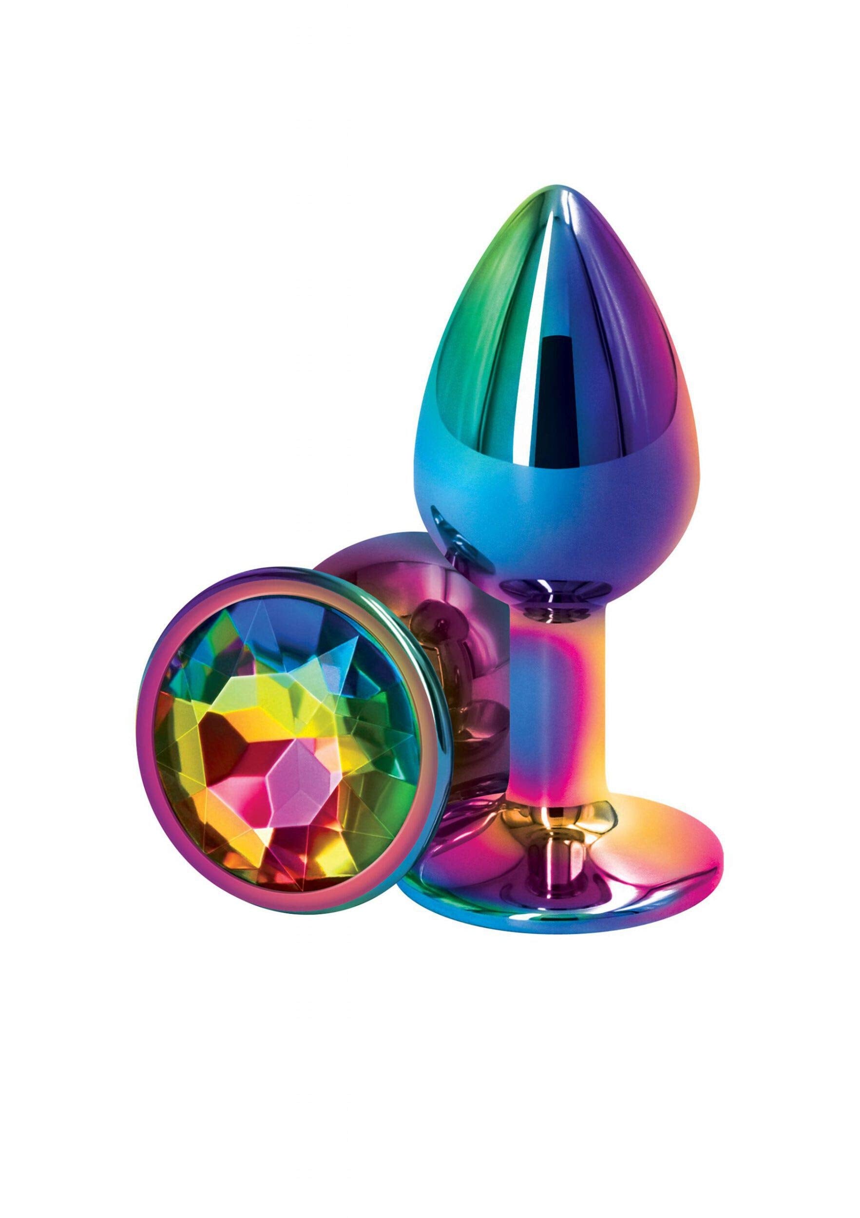 Rear Assets Anal Butt Plug - Mulitcolor - Small - (Rainbow)