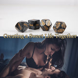 Sex Dice for Adult Couples Date Ideas Sex Games, 4pcs Couple Sex Toys-Black