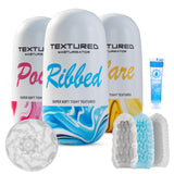 Male Masturbator Sex Toys for Men - Pocket Pussy Egg Set Stroker Adult Sex Toys, Ultra Soft Stretchy 3D Realistic Textured Male