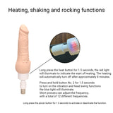 Amausen Heating & Vibrating Dildo Sex Machine with Suction Cup, Automatic Thrusting Device for G Spot & Anal Toys, Adult Sex Toy