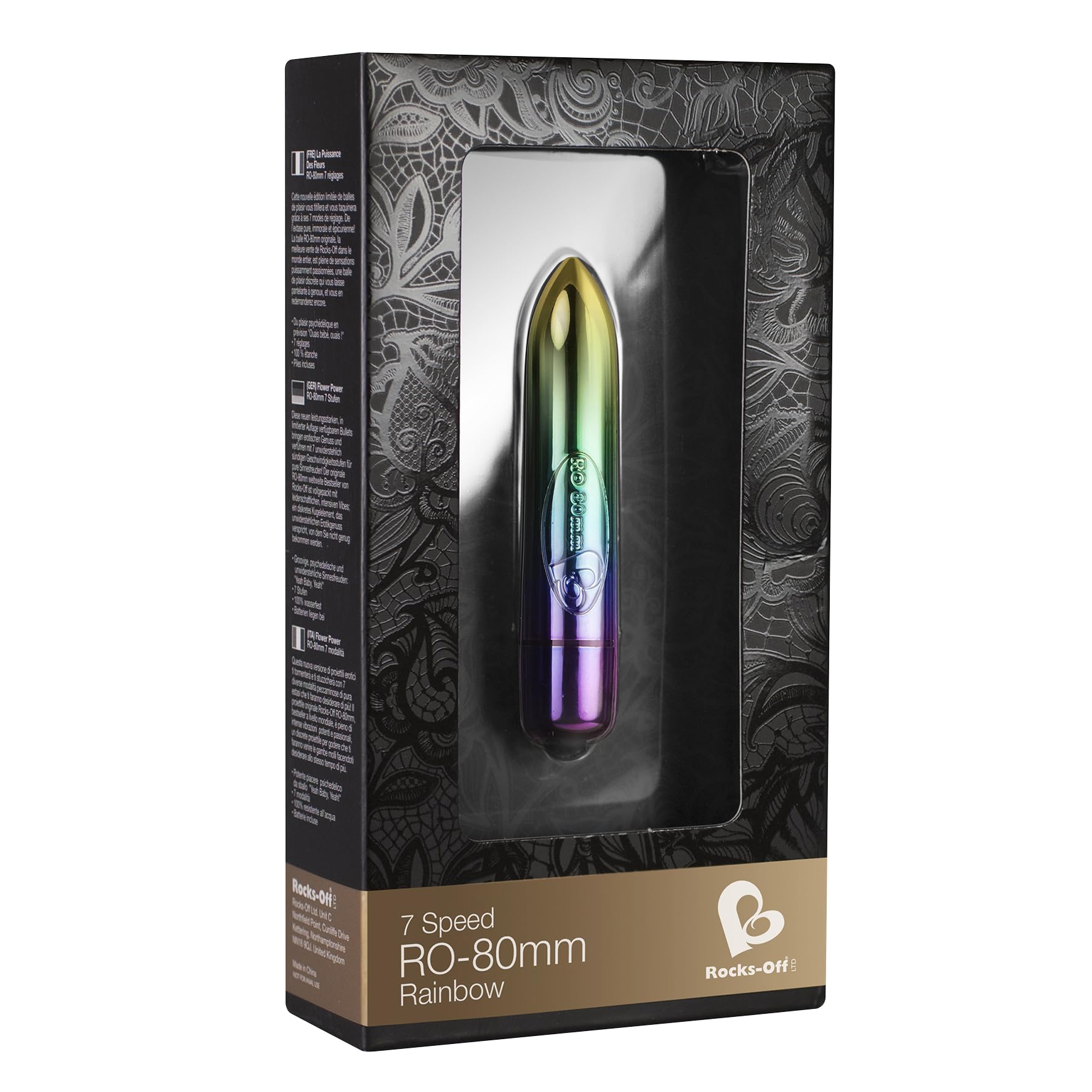 Rocks Off Ro-80Mm 7 Speed Rainbow Bullet Vibrator