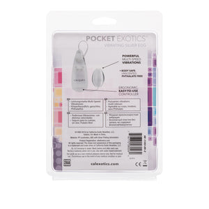 California Exotic Novelties Pocket Exotics Vibrating Silver Egg, Silver