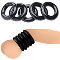 MASTER SERIES Ring Master Custom Ball Stretcher Kit for Men, Set of 5 UltraStretchy Silicone Rings, Adjustable Tension Design fo