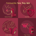 Tracy'S Dog Love Vibrator Kit, Versatile Remote Adult Sex Toys Set For Women & Couples - External Stimulator, Dual Cock Ring, Co