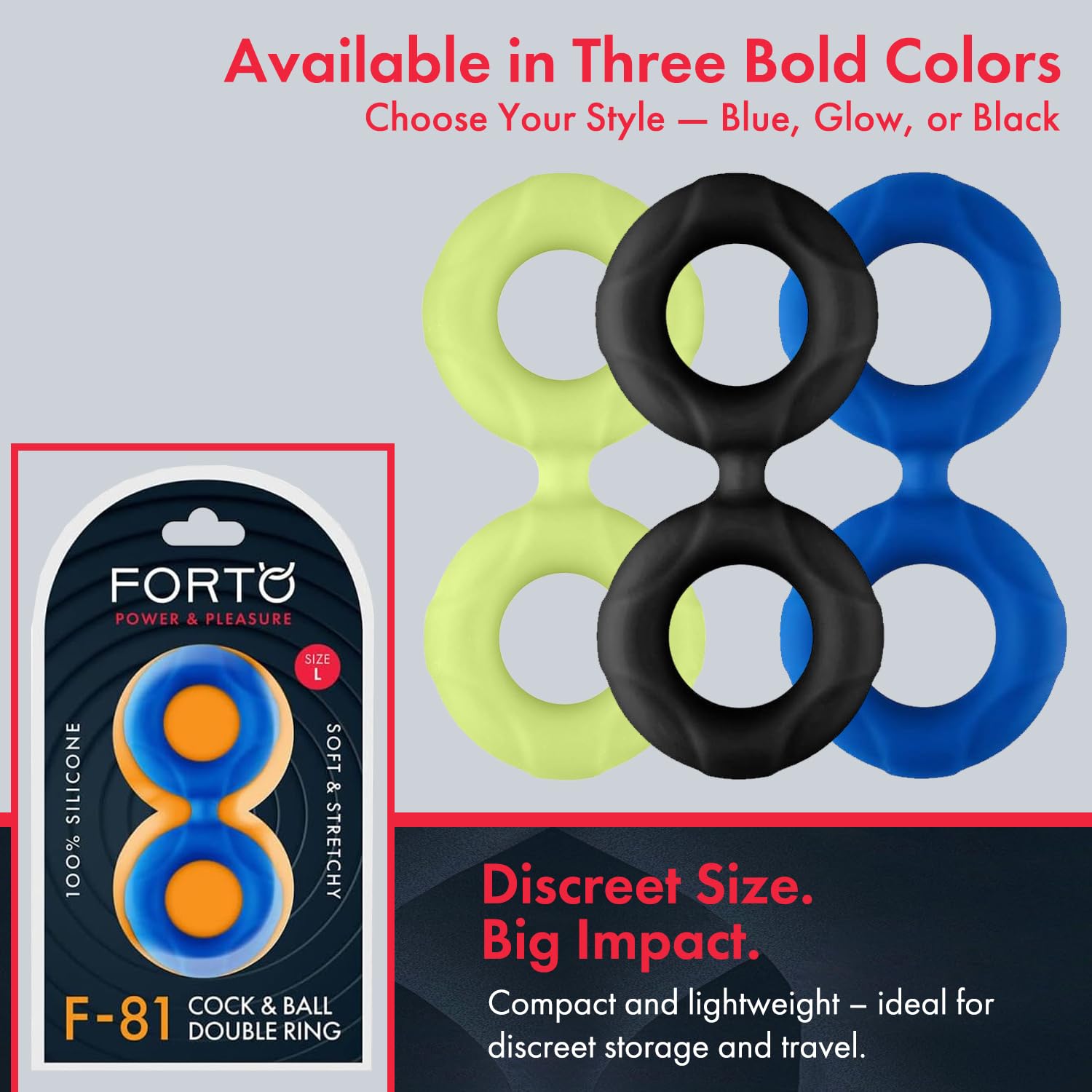 Forto F-81:Double Ring Liqu Sili 51mm Bl