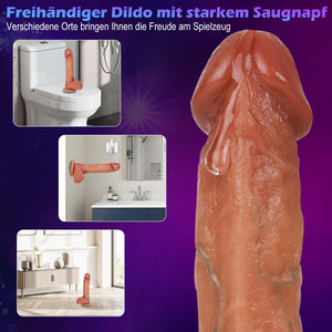 Realistic Dildo Thrusting Vibrator Sex Toys for Women, 9.3 '' Vibrating Dildo Vibrator with 9 Telescope & Vibrations Modes, G-Sp