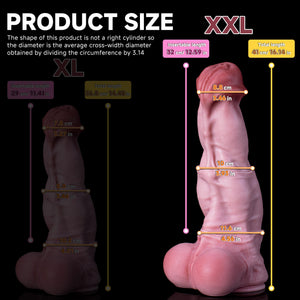 Thrusting Dildo - Realistic Horse Dildo with Strong Suction Cup, Thick Animal Penis for G-Spot, Anal Plug Fantasy Adult Sex Toy